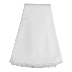 Ecology Fray Round Table Cloth White