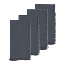 Ecology Fray Set of 4 Napkins Steel