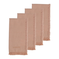 Ecology Fray Set of 4 Napkins Blush