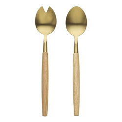 Ecology Alto Set of 2 Salad Servers Gold