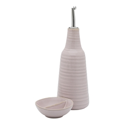 Ecology Ottawa Oil Bottle and Salt Dish Set Blush