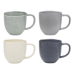 Ecology Dwell Set of 4 Mugs 300ml Linen, Denim, Jade, Pebble