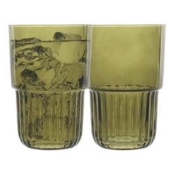 Ecology Callisto Set of 4 Highball Tumblers 410ml Olive