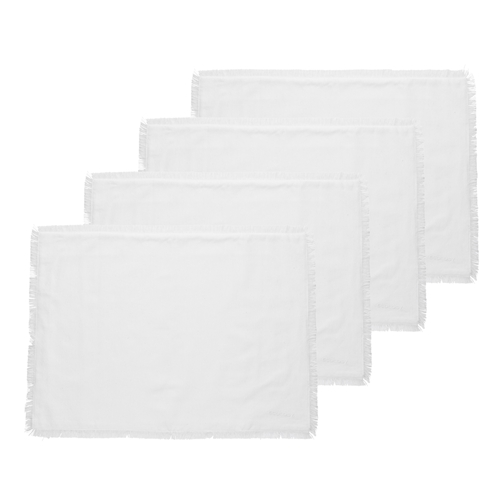 Ecology Fray Set of 4 Placemats White