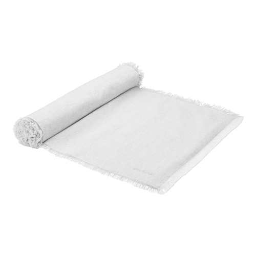 Ecology Fray Table Runner White