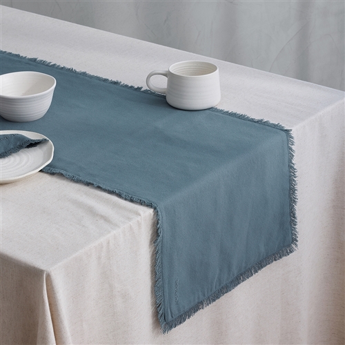 Ecology Fray Table Runner Steel