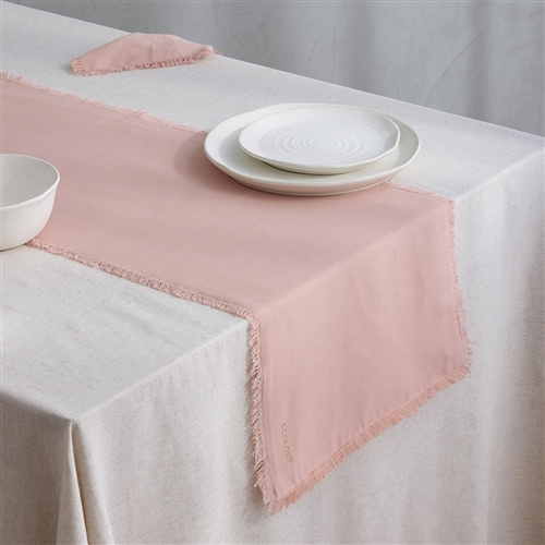 Ecology Fray Table Runner Blush