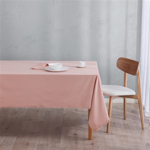 Ecology Fray Table Cloth Blush