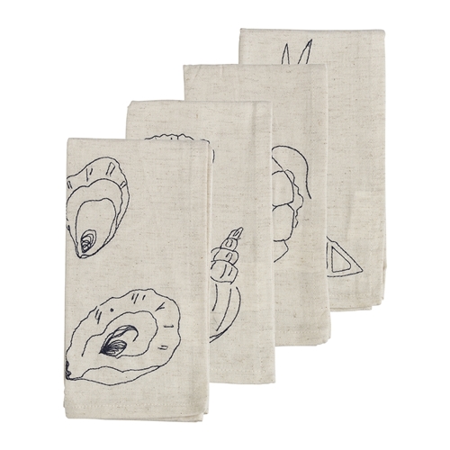 Ecology Feast Set of 4 Napkins Flax