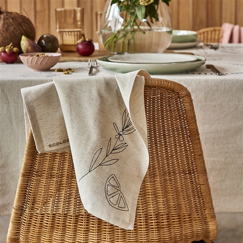 Ecology Feast Set of 4 Napkins Flax