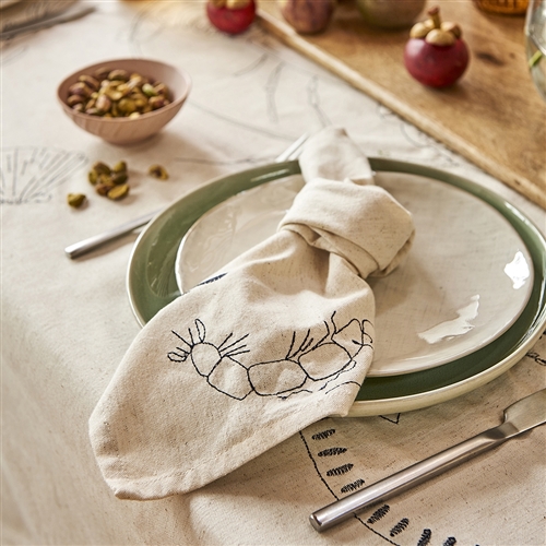 Ecology Feast Set of 4 Napkins Flax