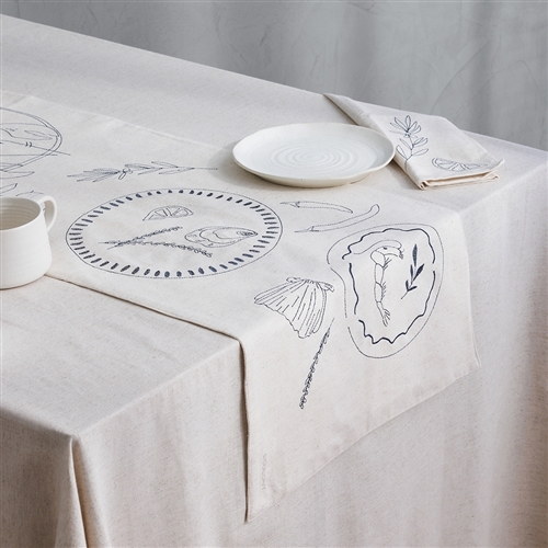 Ecology Feast Table Runner Flax