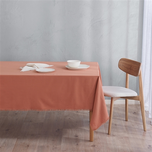 Ecology Fray Table Cloth Clay