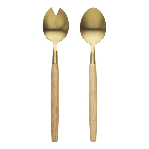 Ecology Alto Set of 2 Salad Servers Gold