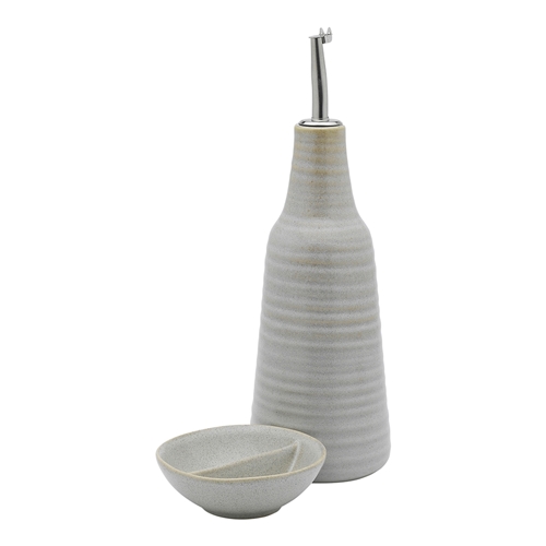 Ecology Ottawa Oil Bottle Salt Dish Set Oyster