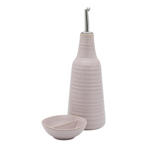 Ecology Ottawa Oil Bottle and Salt Dish Set Blush