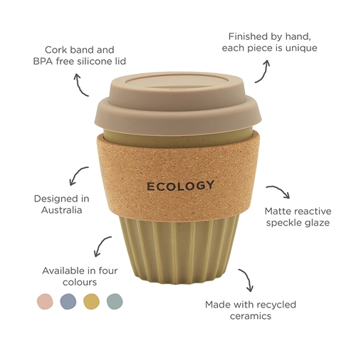 Ecology Wander Coffee Tumbler 300ml Ochre