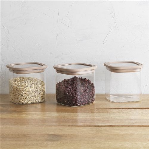 Ecology Store Set of 3 Square Canisters 10.5cm/700ml