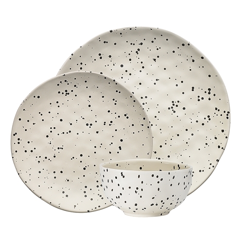 Ecology Speckle 12 Piece Dinner Set Polka