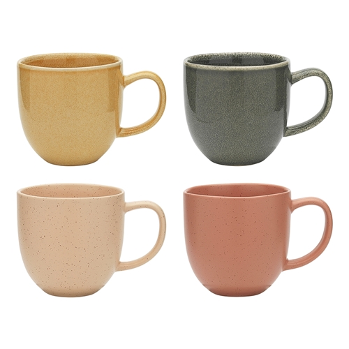 Dwell Set of 4 Mugs 300ml Clay, Tan, Moss, Sand