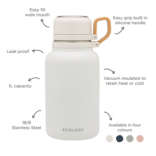 Ecology Esse Water Bottle 1L Stone