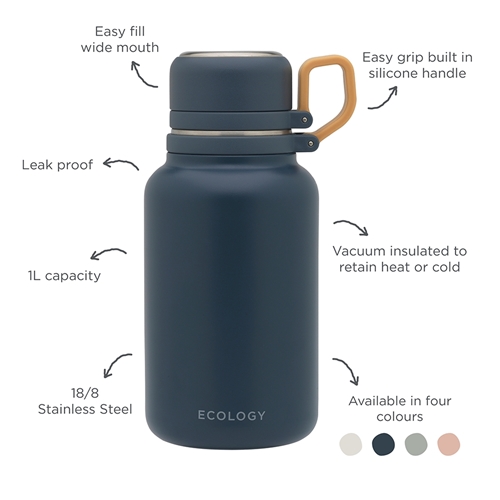 Ecology Esse Water Bottle 1L Steel